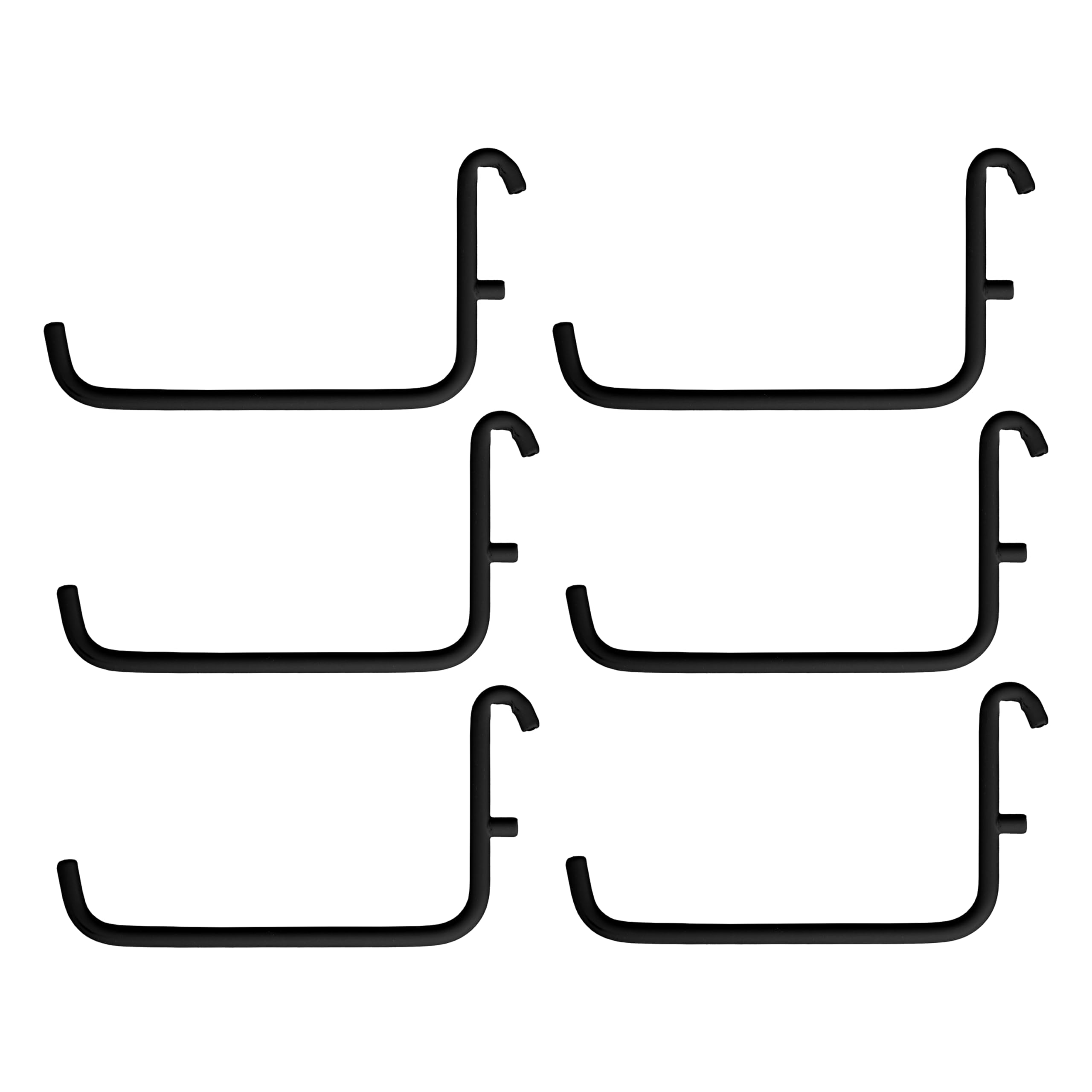 IKEA SKADIS Hooks (Fits SKADIS Peg Board), Black, 6x9.5 Centimetres - Set of 6