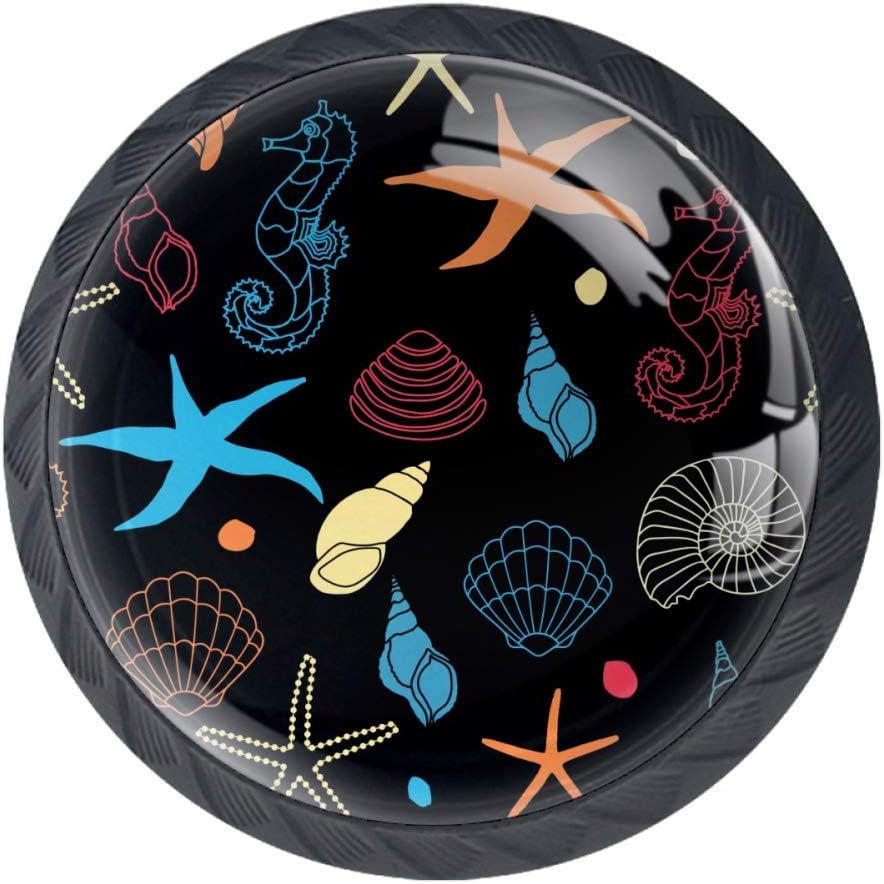 LORVIES - perilla para cajón con forma de estrella de mar con concha de