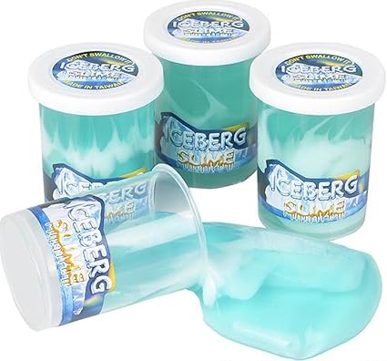 Amazon Com Container Of Blue 2 4 Iceberg Slime Health Personal Care