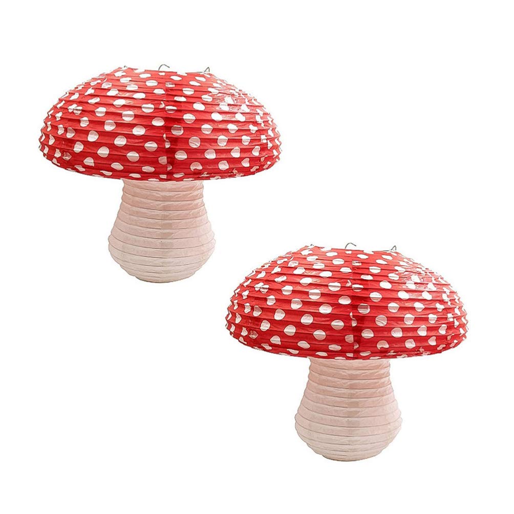 Amosfun Mushroom Shape Lantern Decorative Hanging Lantern Party Layout Lanterns Birthday Decoration