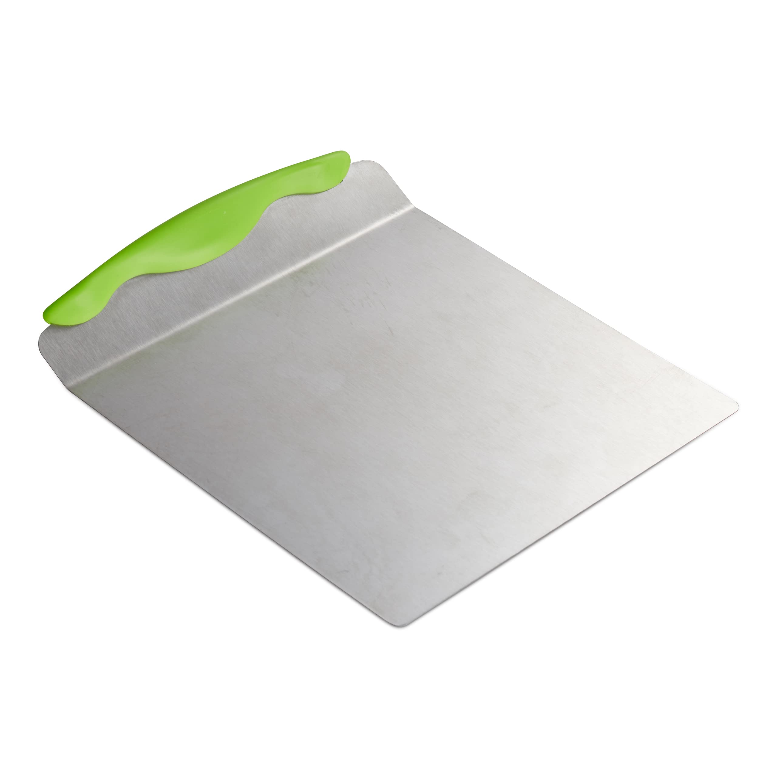 Relaxdays Stainless Steel Cake Lifter and Server, Square Cake Tray, XL Baking Peel with Handle, W x D: app. 20 x 24 cm, Silver