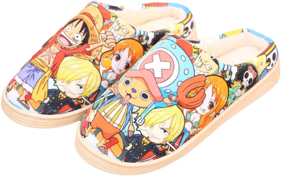 One Piece Style Anti-Slip House Slippers Winter Plush Warm Indoor Shoes