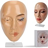 CHADWICK 5D Makeup Practice Face Board, Silicone Mannequin, Reusable Beginner Eye Practice for Makeup Artists, Girl's Gift or Professionals (Golden Wheat)