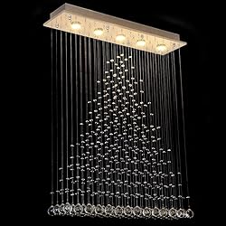 Contemporary Modern Crystal Rain Drop Chandelier