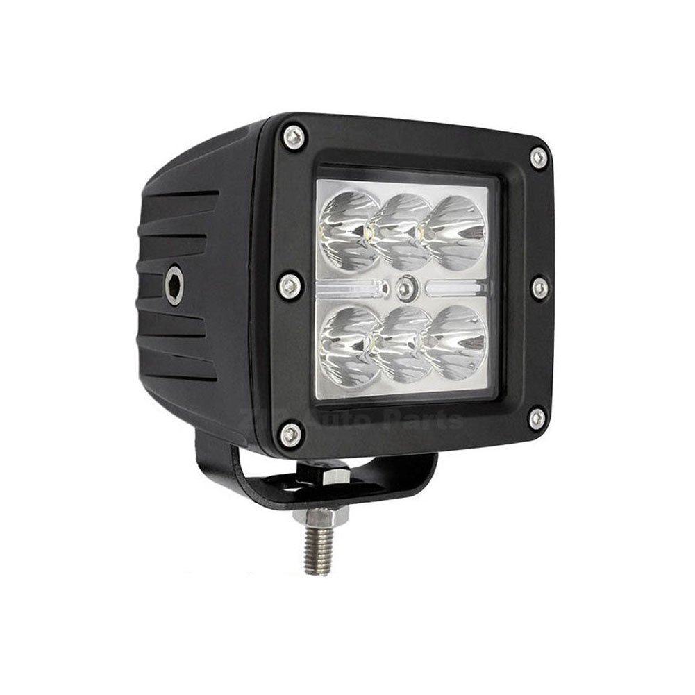 RioRand Spot Beam Cree Led Work Light (3X3 - Fishing Boat - Marine RZR Ranger Polaris Pods, 18W)
