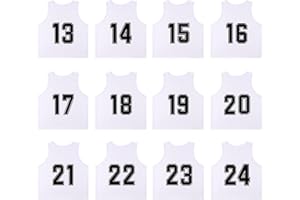 RE-HUO Set of 12 Numbered (13-24) Soccer Vests/Sport Pinnies/Training Bibs with Free Carry Bag