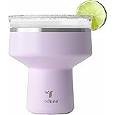 REDUCE Saltini 16 oz Cocktail Tumbler - Insulated Margarita Tumbler with Lid - Keeps Drinks Cold for 10 Hours - 360 Sippable Martini Glass Alternative - Shatterproof, Perfect for Parties - Lilac Bud