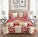 Fancy Collection 3pc Bedspread Bed Cover New (King/California King, Red/Burgundy)