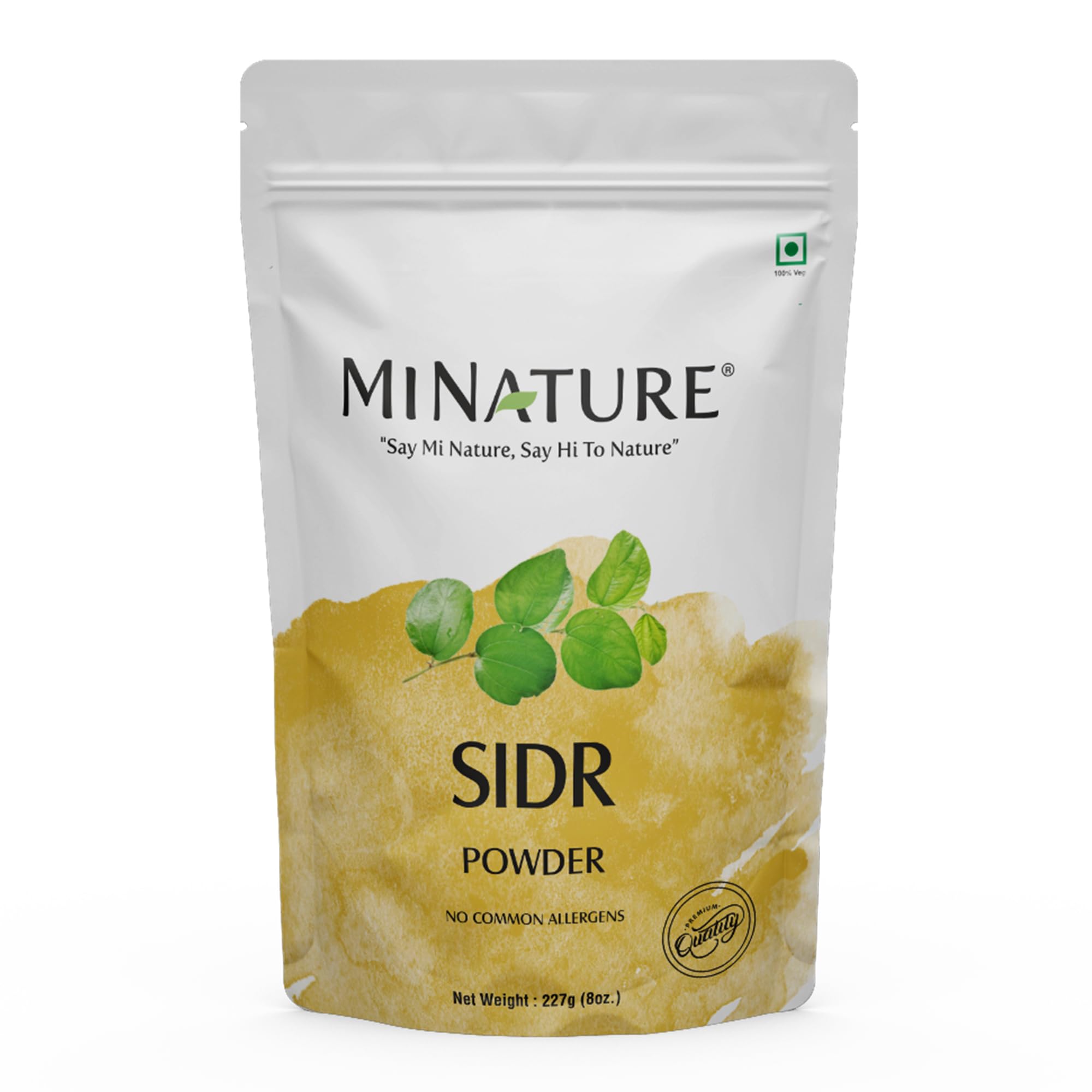 Mi Nature Fresh Sidr Leaves Powder 227g (8oz) | Natural Deep Cleansing & Conditioning Herb for Hair Care| Traditional Herbal Cleanser |Plant-based Source of Mucilages and Saponins