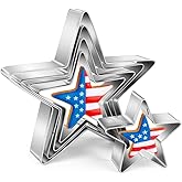 Star Cookie Cutter Set - Gtmkina 5 Pieces Mini Star Shaped Biscuit Cutter Set, Stainless Steel Small Cookie Cutters Set for D