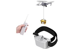 AMANELY Universal Drone Airdrop System Compatible with DJI Mavic Mini 4 Pro, Mini 3, Mini 2, Air 2, Air 2S, Mavic 3 Pro, Mavic 2 - Payload Clip, Release Device, Airdropper with Fish Bait Ring Thrower Accessories (Drones Not Included)