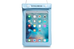 WALNEW Universal Waterproof eReader Protective Case Cover for Kindle Colorsoft Signature Edition/7'/6.8'/6' Kindle 2024/Oasis/Kindle Fire 7,iPad Mini,Kobo Clara/Nia and More,Lightblue