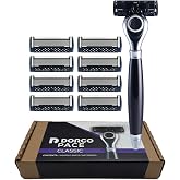 DORCO Pace Classic - Seven Blade Razor System with Pivoting Head and Premium Handle- 9 Pack (1 Handle + 9 Cartridges)