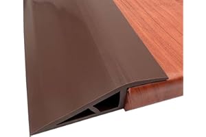 QAPIPEUS Floor-Transition-Strip-Door-Threshold-Ramp 36 inch,Threshold Strip 3/4~4/5 in, Thresholds Ramps Self Adhesive for Doorways, Edge-Reducer Vinyl-Ramps for Wheelchairs for Home (Brown)