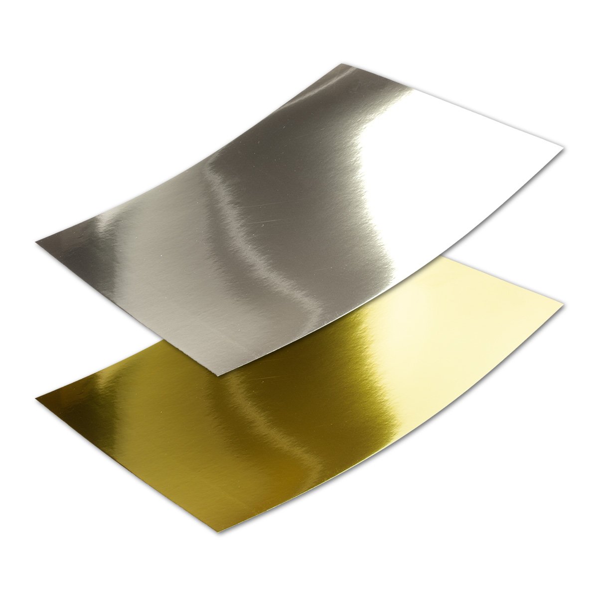 Gustav Neuser Metallic Mirror Paper Set of 10 Gold Silver Mixed Set White Back DIN A4 21.0 x 29.5 cm Ideal for DIY and Creating