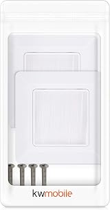 kwmobile Flush Brush Wall Plate 2x Single Gang White view 7