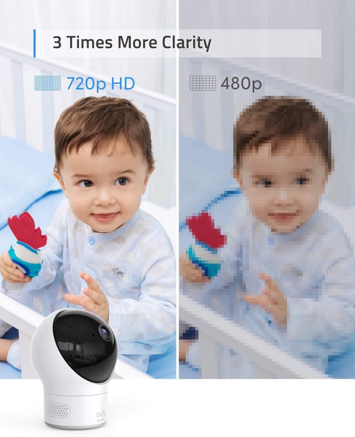 eufy security video baby monitor with camera and audio