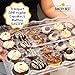 [12 Pack] BakeryBest Cupcake Carrier keeps 24 Cupcakes | Plastic Holder, Container, Storage Tray | Interlocking Trays | Disposable, Reusable | Transport 288 cupcakes or muffins | Unhinged Lid