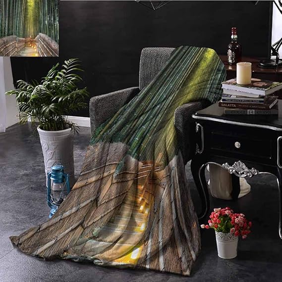 SSKJTC Chinese Throw Blanket for Bed Ancient Oriental Bridge Dorm Bed Baby Cot