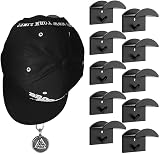 MOSTRUST Upgraded Hat Hooks 10 Pack Black Wall Mount Adhesive with Screws view 1