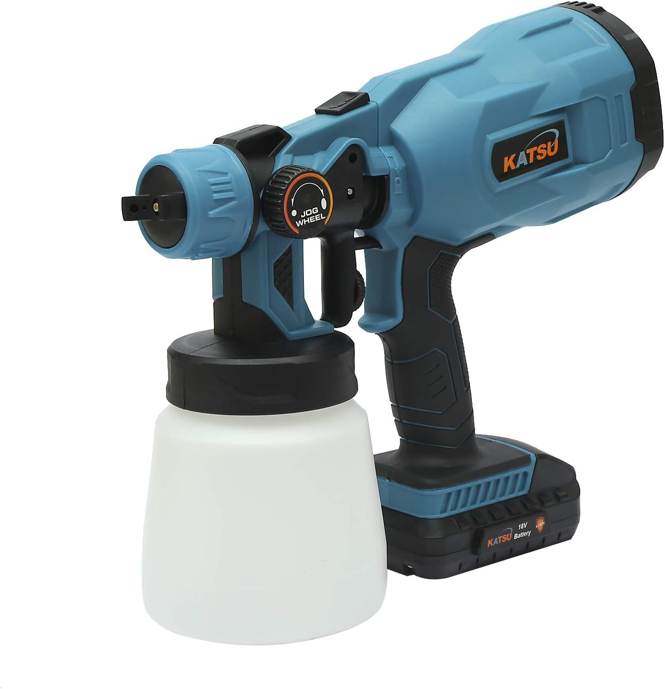 KATSU 18V Cordless Battery Power Paint Painting Sprayer Gun, 2.0Ah Battery Included, for Garden Fence Wood Treatment