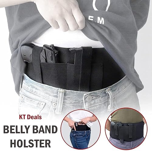 Tactical Belly Band Holster for Concealed Carry Pistol Hand Gun