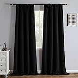 IGEMAEVE Black Blackout Curtains 108 Inch Length 2