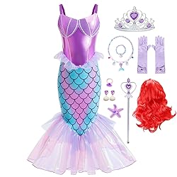 iTVTi Little Girls Mermaid Costume Princess Dress