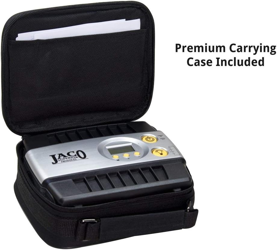 JACO SmartPro Digital Tire Inflator Pump - Premium 12V Portable Air Compressor - 100 PSI: Automotive