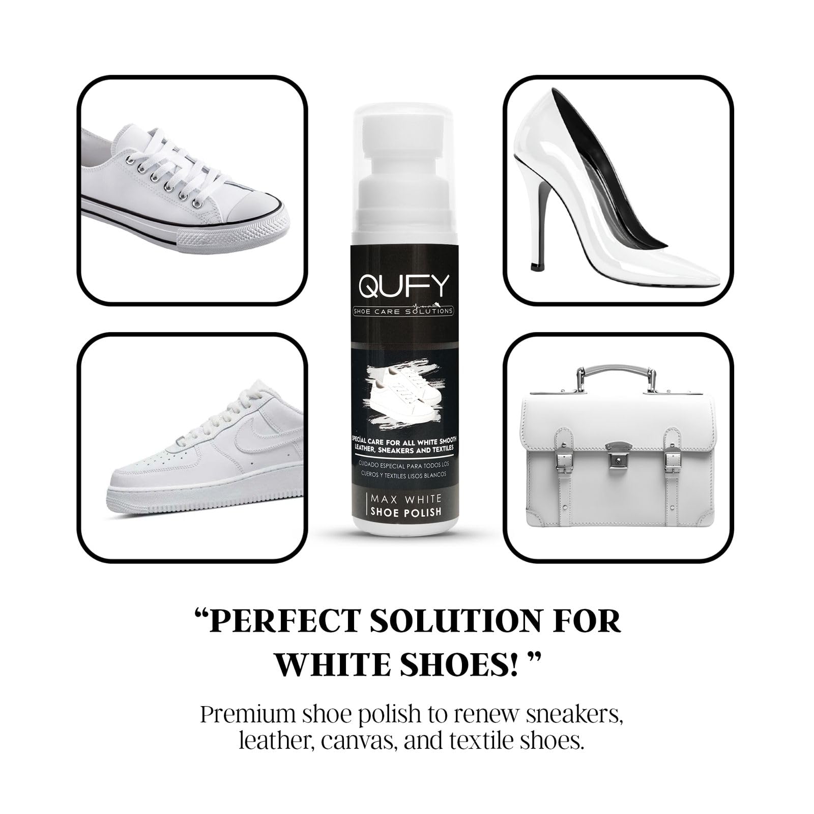 Max White Shoe Polish 'Sneaker Whitener for Shoes ' Canvas Leather and Textiles 'Scuff Cover