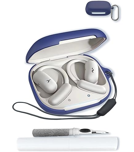 Anker Soundcore AeroFit ケース　シリコン　ホワイト anker Soundcore AeroFit / PRO ケース カラナビケース カバー