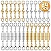 Anezus 24Pcs Necklace Clasp Magnetic Jewelry Locking Clasps and Closures Bracelet Extender for Necklaces, Bracelets and Jewelry Making (Silver & Gold)
