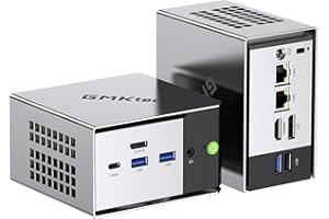 GMKtec Gaming Mini PC, M8 AMD Ryzen 5 PRO 6650H (4.50GHz) 16 DDR5 RAM 512GB Hard Drive PCle SSD, Dual NIC LAN 2.5G Mini Deskt
