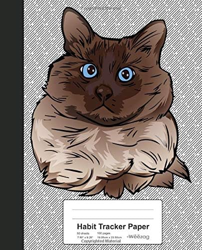 Habit Tracker Paper: Book Balinese Cat (Weezag Habit Tracker Paper Notebook) Paperback – 15 May 2019