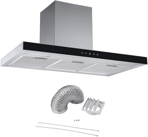 Cookology Designer Box Cooker Hood, Touch Control T Shaped Kitchen