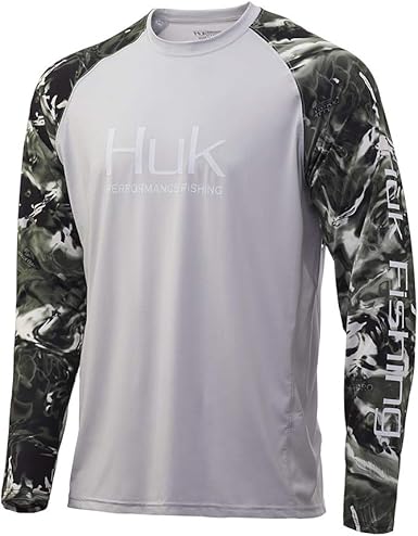 Amazon Com Huk Men S Mossy Oak Double Header Vented Long Sleeve Shirt Camo Long Sleeve Performance Fishing Shirt With 30 Upf Sun Protection Mossy Oak Hydro Freshwater Small Clothing