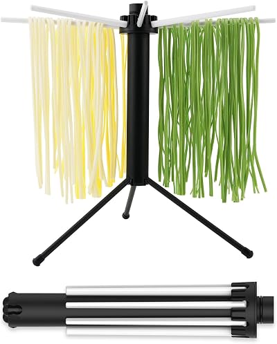 Collapsible Pasta Dryer Rack Compact Foldable 8 Rods 5 lbs
