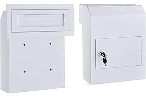 flybold Through-the-Door Locking Key Drop Box Heavy Duty Rainproof Door Mail Slot Drop Boxes for Business with Tubular Lock K
