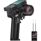 havcybin Hot RC CT-10B 8 Channel Color Screen Remote Control 2.4G 8CH Radio Transmitter and Receiver for Climbing Drift Vehicle RC Car Ship Tank (CT-8B with F-08A)