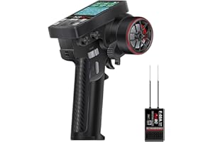 havcybin Hot RC CT-8B 8 Channel Color Screen Remote Control 2.4G 8CH Radio Transmitter and Receiver for Climbing Drift Vehicle RC Car Ship Tank (CT-8B with F-08A)