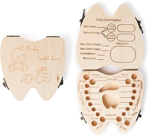 Angshop - Caja de dientes para bebé, organizador de recuerdos ...