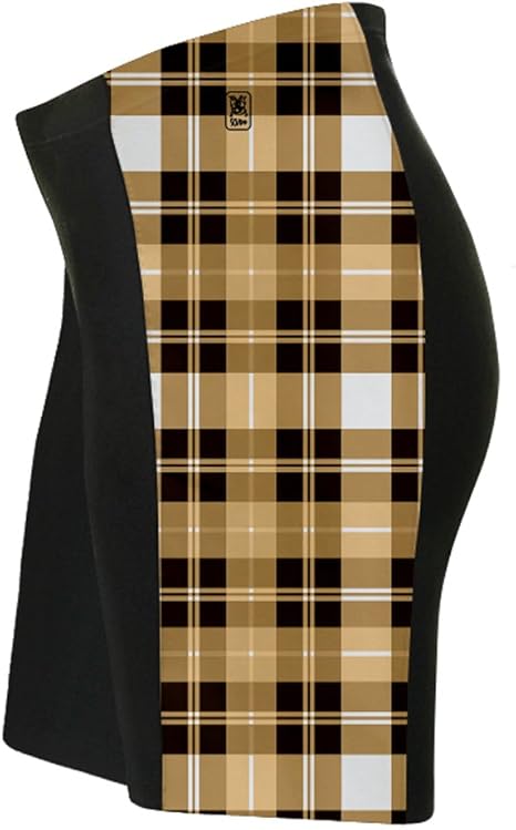 yellow plaid shorts womens