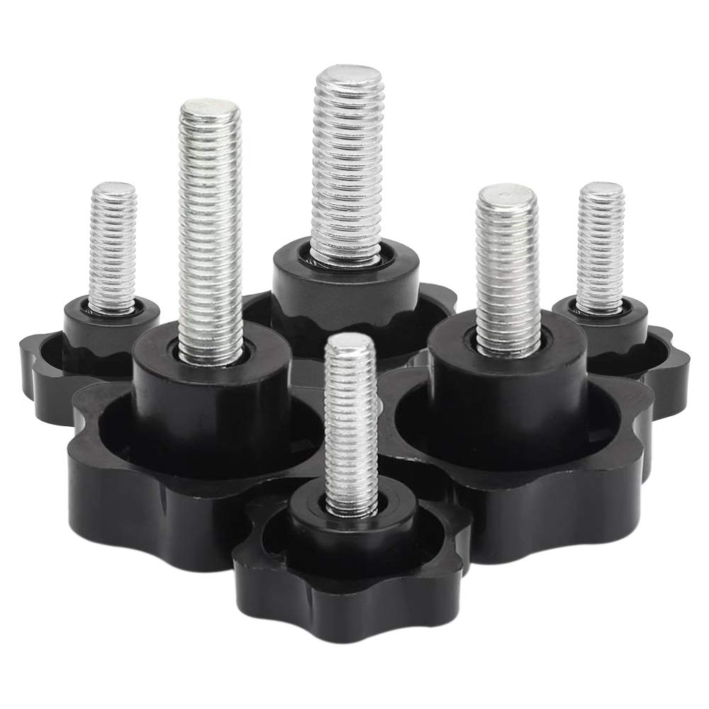 YOFASEN Stainless Steel M4 Fastening Machine Screws, Plastic Star-Shaped Thumb Screws, Used for Lathe Machinery Equipment Furniture，M4*30Mm50Pcs