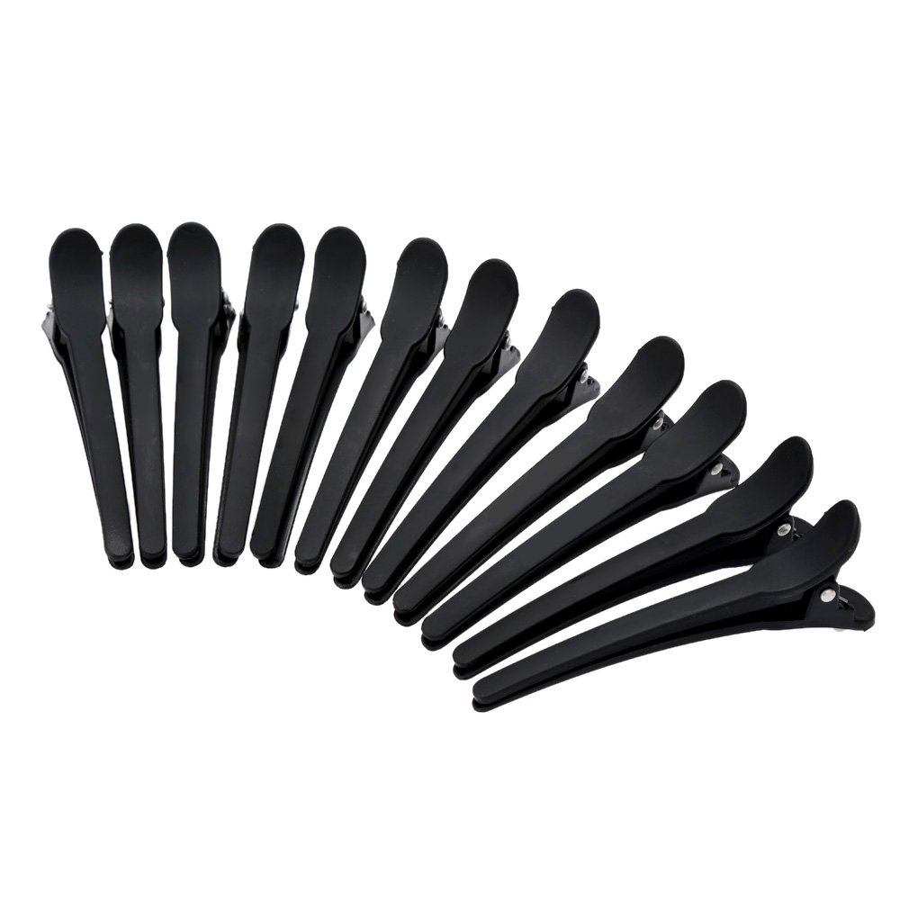 Irfora 12Pcs Sectioning Clips Plastic Hair Clamp Grips Hairdressing Styling Salon Tool