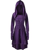 chinese dress ladies High Low Lace Hoodie Dress XL