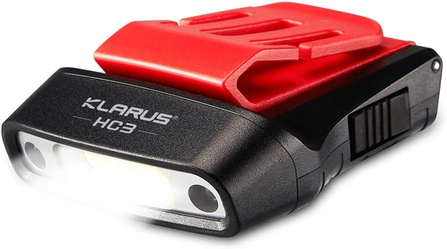 Klarus HC3 Rechargeable Cap Torch, 100 Lumens Motion Sensor Cap Light