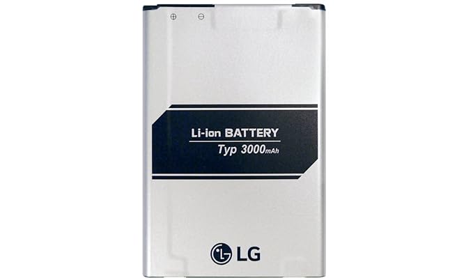 LG G4 Wiederaufladbare Lithium-Ionen Akku (Li-Ion) 3000 mAh – Wiederaufladbare Akkus (3000 mAh, Li-Ion), Schwarz, Silber