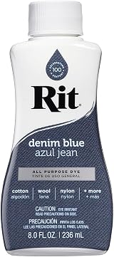 Rit Nakoma Rit Liquid Dye Denim Blue 8oz Dye for Fabrics