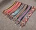 Purse Strap Replacement Guitar Style Multicolor Canvas Crossbody Strap for Handbags (35#)