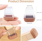 Ezprotekt Upgraded 16 Pcs Clear Silicone Chair Leg Floor Protectors 0.5-0.8 in view 2